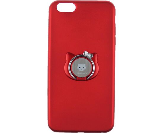 Купить Чехол-накладка SHENGO Soft-touch holder TPU Case iPhone 6 Plus/6S Plus Red, фото , изображение 2, характеристики, отзывы