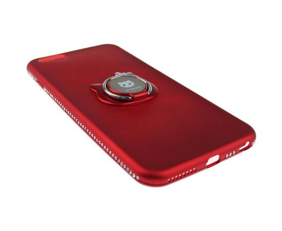 Купить Чехол-накладка SHENGO Soft-touch holder TPU Case iPhone 6 Plus/6S Plus Red, фото , изображение 3, характеристики, отзывы