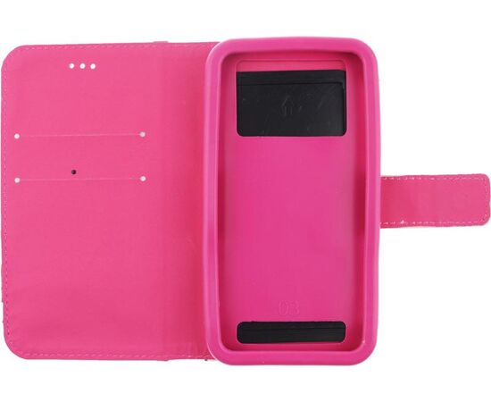 Придбати Чехол-книжка TOTO Book Universal cover Picture Love with window 4.5'-5.0' Hot Pink, image , зображення 3, характеристики, відгуки