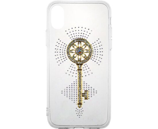 Придбати Чехол-накладка TOTO TPU case with stones iPhone X Key Transparent, image , характеристики, відгуки