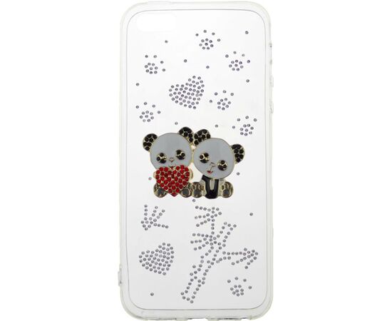 Купить Чехол-накладка TOTO TPU case with stones iPhone SE/5/5S Panda Transparent, фото , характеристики, отзывы