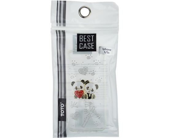 Купить Чехол-накладка TOTO TPU case with stones iPhone SE/5/5S Panda Transparent, фото , изображение 2, характеристики, отзывы