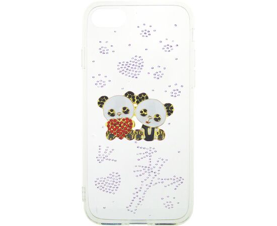 Придбати Чехол-накладка TOTO TPU case with stones iPhone 7/8/SE 2020 Panda Transparent, image , характеристики, відгуки