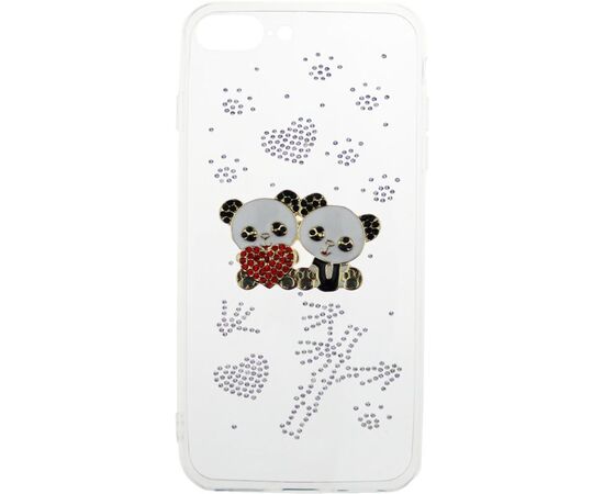 Придбати Чехол-накладка TOTO TPU case with stones iPhone 7 Plus/8 Plus Panda Transparent, image , характеристики, відгуки