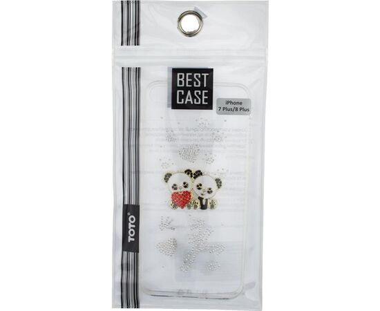 Придбати Чехол-накладка TOTO TPU case with stones iPhone 7 Plus/8 Plus Panda Transparent, image , зображення 2, характеристики, відгуки