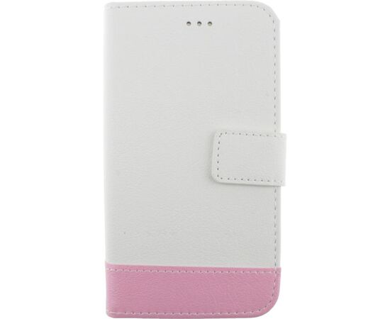 Придбати Чехол-книжка TOTO Book Universal cover 4.5'-5.0' White/Pink, image , зображення 2, характеристики, відгуки