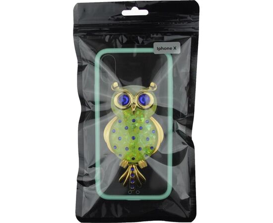 Придбати Чехол-накладка TOTO TPU Case Decorative Stones IPhone X Owl Green, image , характеристики, відгуки