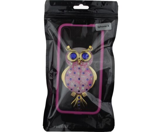 Придбати Чехол-накладка TOTO TPU Case Decorative Stones IPhone X Owl Pink, image , характеристики, відгуки