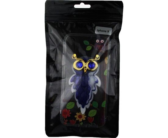 Придбати Чехол-накладка TOTO TPU Case Decorative Stones IPhone X Owls Purple, image , характеристики, відгуки