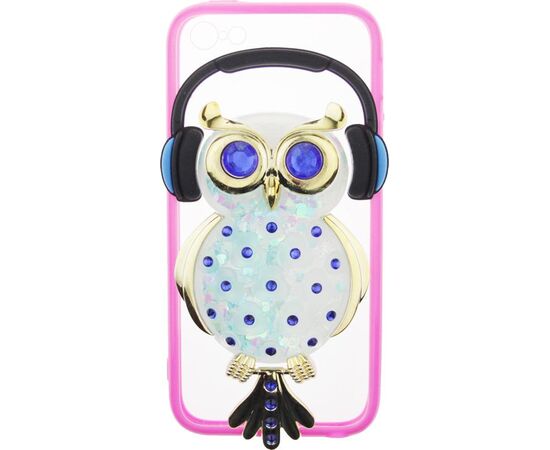 Придбати Чехол-накладка TOTO TPU Stones Case IPhone 5/5S/SE Owl in Headphones Blue, image , зображення 2, характеристики, відгуки