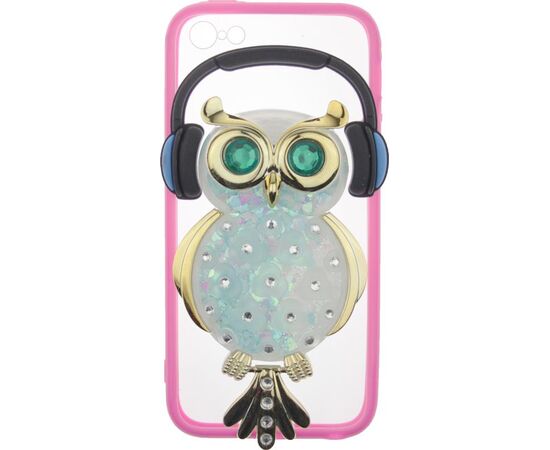 Придбати Чехол-накладка TOTO TPU Stones Case IPhone 5/5S/SE Owl in Headphones Green, image , зображення 2, характеристики, відгуки