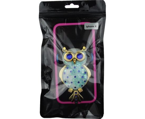 Придбати Чехол-накладка TOTO TPU Stones Case IPhone X Owl in Headphones Blue, image , зображення 2, характеристики, відгуки