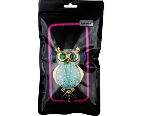 Придбати Чехол-накладка TOTO TPU Stones Case IPhone X Owl in Headphones Green, image , характеристики, відгуки