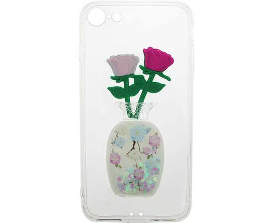 Купить Чехол-накладка TOTO TPU Fluffy Case iPhone 7/8/SE 2020 Rose Flower Pink, фото , изображение 2, характеристики, отзывы