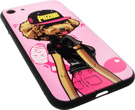 Придбати Чехол-накладка PUZOO TPU Case with UV Printing Hip Hop iPhone 7/8/SE 2020 DJ Teddy Pink, image , зображення 3, характеристики, відгуки