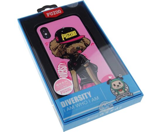 Придбати Чехол-накладка PUZOO TPU Case with UV Printing Hip Hop iPhone X DJ Teddy Pink, image , характеристики, відгуки