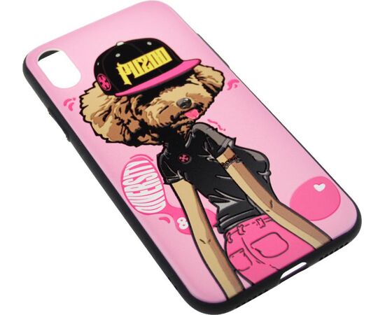 Придбати Чехол-накладка PUZOO TPU Case with UV Printing Hip Hop iPhone X DJ Teddy Pink, image , зображення 3, характеристики, відгуки