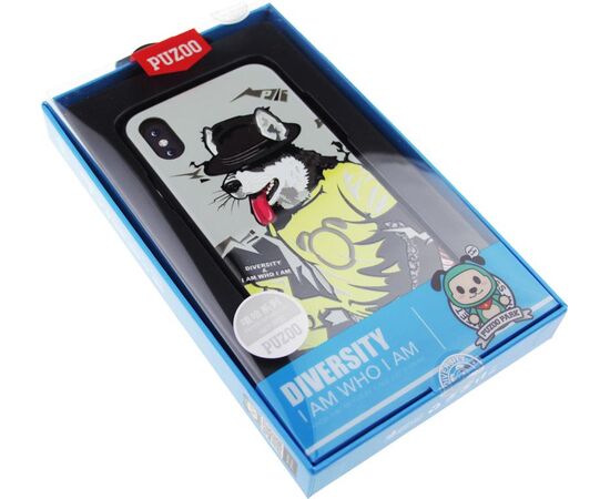 Придбати Чехол-накладка PUZOO TPU Case with UV Printing Hip Hop iPhone X RAP Alaskan Grey, image , характеристики, відгуки