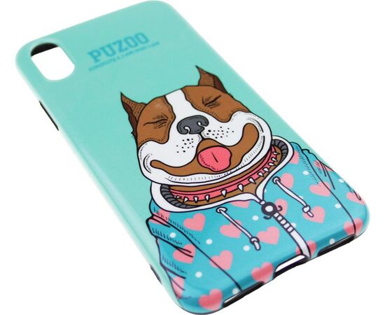 Придбати Чехол-накладка PUZOO TPU Glossy Shiny Powder Art dog iPhone X Green Baby, image , зображення 2, характеристики, відгуки