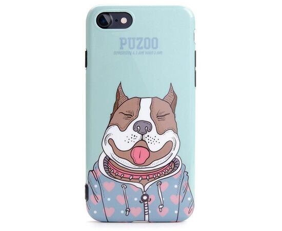 Придбати Чехол-накладка PUZOO TPU Glossy Shiny Powder Art dog iPhone 7/8/SE 2020 Green Baby, image , характеристики, відгуки