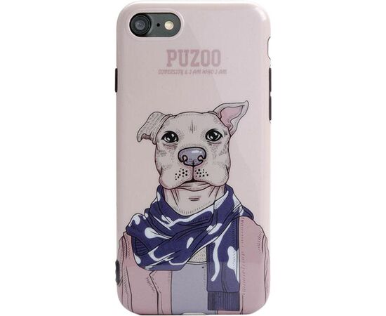 Придбати Чехол-накладка PUZOO TPU Glossy Shiny Powder Art dog iPhone 7/8/SE 2020 Brown Aboo, image , характеристики, відгуки