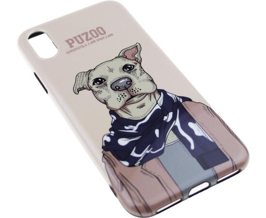 Придбати Чехол-накладка PUZOO TPU Glossy Shiny Powder Art dog iPhone X Brown Aboo, image , зображення 3, характеристики, відгуки