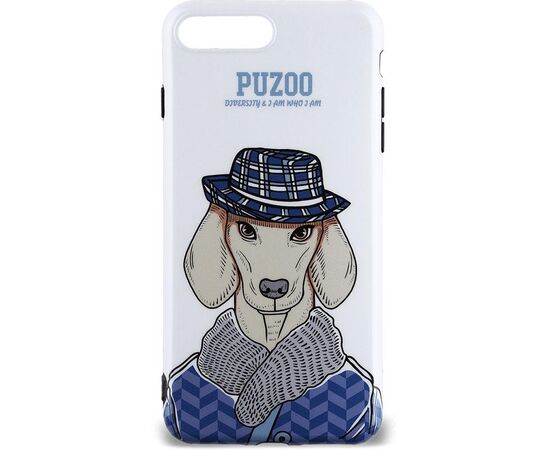 Придбати Чехол-накладка PUZOO TPU Glossy Shiny Powder Art dog iPhone 7 Plus/8 Plus White Ravan, image , характеристики, відгуки