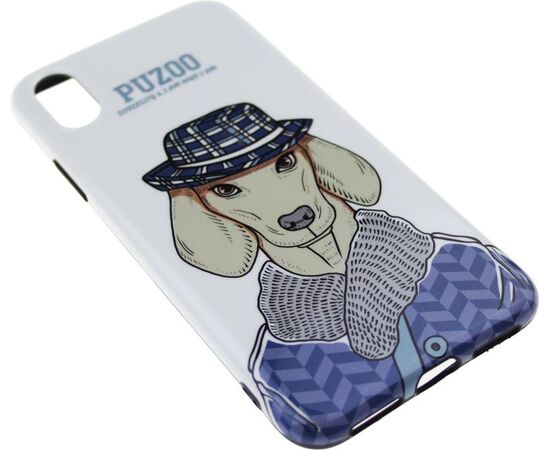 Придбати Чехол-накладка PUZOO TPU Glossy Shiny Powder Art dog iPhone X White Ravan, image , зображення 3, характеристики, відгуки