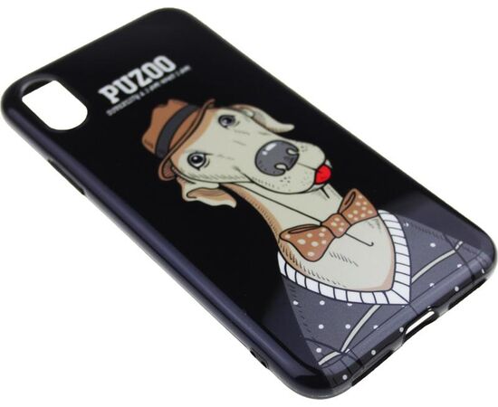 Купить Чехол-накладка PUZOO TPU Glossy Shiny Powder Art dog iPhone X Black Bean, фото , изображение 3, характеристики, отзывы