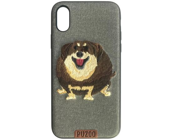 Купить Чехол-накладка PUZOO TPU+TPU with stitchwork craft Ballon Dog iPhone X Grey, фото , характеристики, отзывы