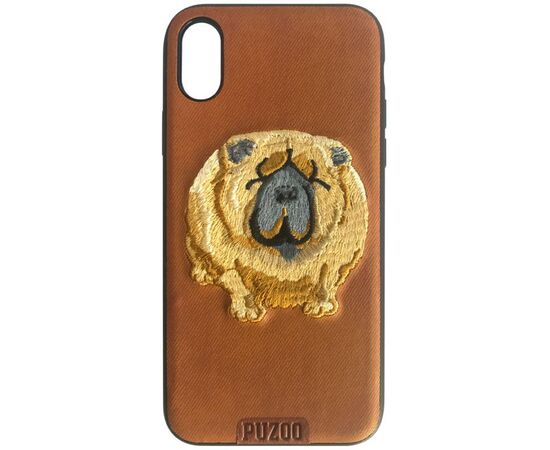 Придбати Чехол-накладка PUZOO TPU+TPU with stitchwork craft Ballon Dog iPhone X Brown, image , зображення 3, характеристики, відгуки