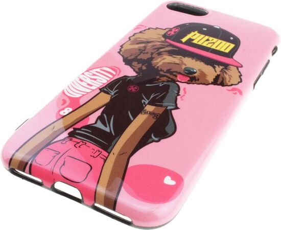 Придбати Чехол-накладка PUZOO TPU Glossy Surface IMD Hip Hop iPhone 7/8/SE 2020 DJ Teddy Pink, image , зображення 5, характеристики, відгуки