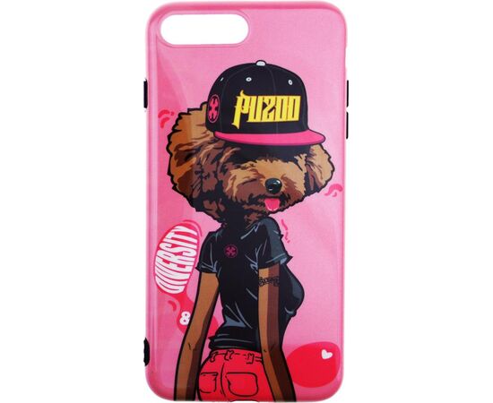 Придбати Чехол-накладка PUZOO TPU Glossy Surface IMD Hip Hop iPhone 7 Plus/8 Plus DJ Teddy Pink, image , характеристики, відгуки