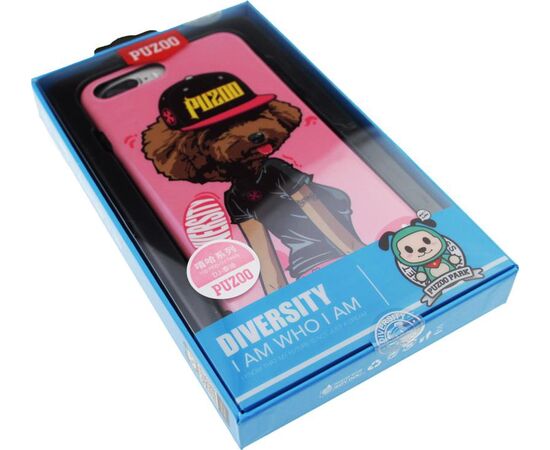 Придбати Чехол-накладка PUZOO TPU Glossy Surface IMD Hip Hop iPhone 7 Plus/8 Plus DJ Teddy Pink, image , зображення 2, характеристики, відгуки