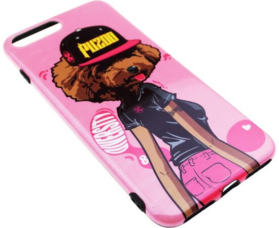 Придбати Чехол-накладка PUZOO TPU Glossy Surface IMD Hip Hop iPhone 7 Plus/8 Plus DJ Teddy Pink, image , зображення 3, характеристики, відгуки