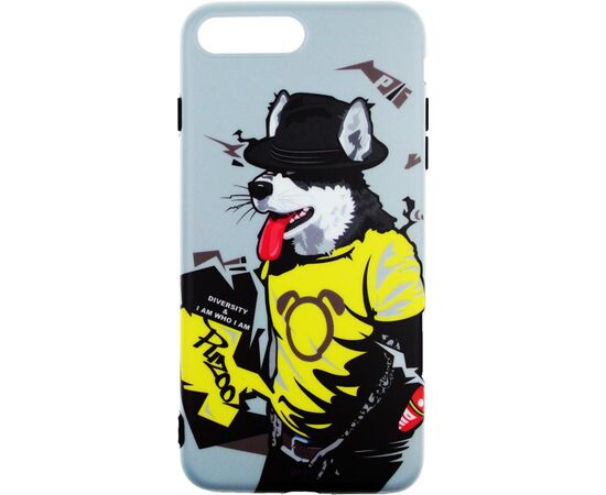 Придбати Чехол-накладка PUZOO TPU Glossy Surface IMD Hip Hop iPhone 7 Plus/8 Plus RAP Alaskan Grey, image , характеристики, відгуки