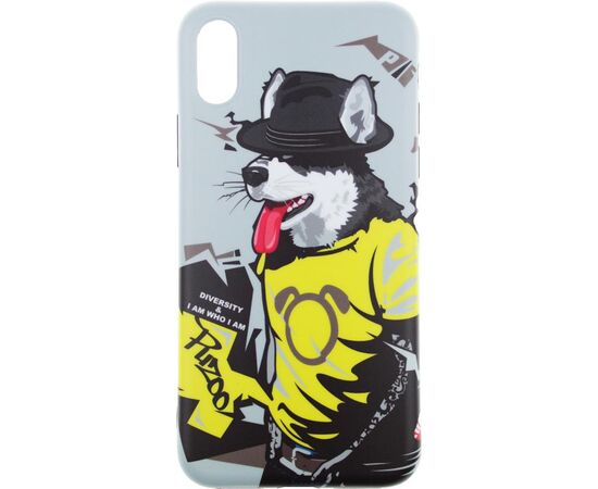 Купить Чехол-накладка PUZOO TPU Glossy Surface IMD Hip Hop iPhone X RAP Alaskan Grey, фото , характеристики, отзывы