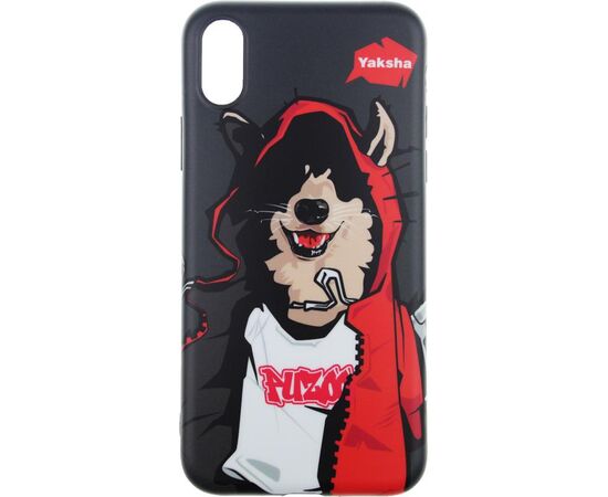 Придбати Чехол-накладка PUZOO TPU Glossy Surface IMD Hip Hop iPhone X MC Husky Black, image , характеристики, відгуки