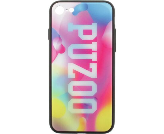 Придбати Чехол-накладка PUZOO Glass Printing with TPU Visions iPhone 7/8/SE 2020 Pink, image , зображення 2, характеристики, відгуки