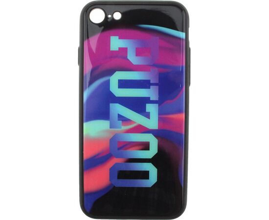 Придбати Чехол-накладка PUZOO Glass Printing with TPU Visions iPhone 7/8/SE 2020 Black, image , зображення 2, характеристики, відгуки