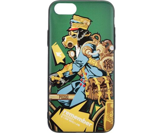 Придбати Чехол-накладка PUZOO TPU with UV Printing Punk Phone iPhone 7/8/SE 2020 Dark Green, image , характеристики, відгуки