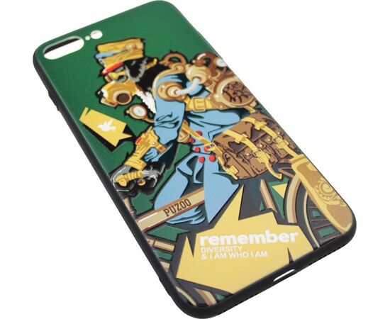 Купить Чехол-накладка PUZOO TPU with UV Printing Punk Phone iPhone 7 Plus/8 Plus Dark Green, фото , изображение 2, характеристики, отзывы