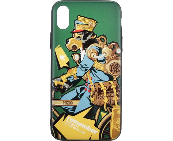 Купить Чехол-накладка PUZOO TPU with UV Printing Punk Phone iPhone X Dark Green, фото , характеристики, отзывы