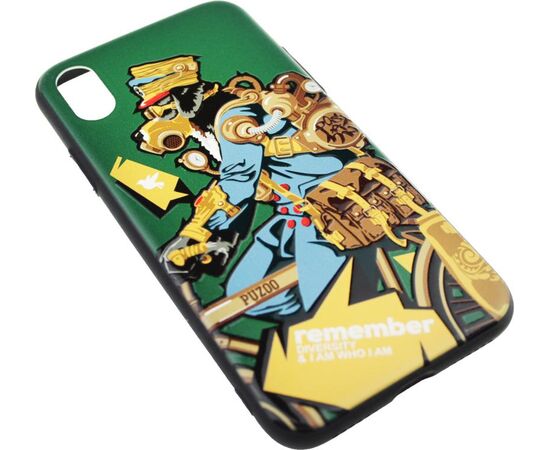 Купить Чехол-накладка PUZOO TPU with UV Printing Punk Phone iPhone X Dark Green, фото , изображение 3, характеристики, отзывы