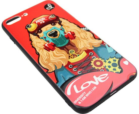 Придбати Чехол-накладка PUZOO TPU with UV Printing Punk Phone iPhone 7 Plus/8 Plus Red, image , зображення 3, характеристики, відгуки