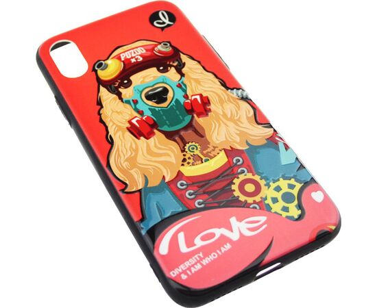 Купить Чехол-накладка PUZOO TPU with UV Printing Punk Phone iPhone X Red, фото , изображение 3, характеристики, отзывы