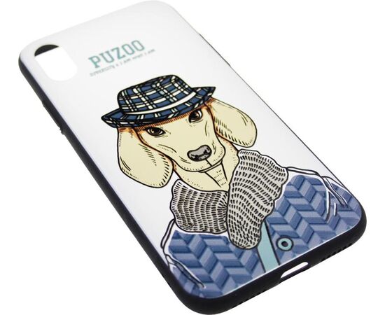 Придбати Чехол-накладка PUZOO Artdog Phone  iPhone X White Ravan, image , зображення 2, характеристики, відгуки