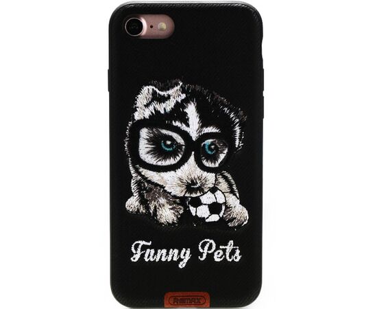 Придбати Чехол-накладка Remax Funny Pets Series Case Apple iPhone 7 Black, image , характеристики, відгуки