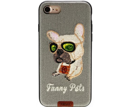 Придбати Чехол-накладка Remax Funny Pets Series Case Apple iPhone 7 Grey, image , характеристики, відгуки