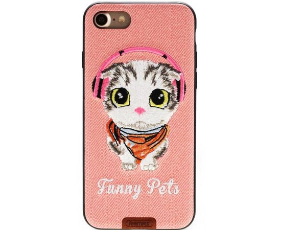 Придбати Чехол-накладка Remax Funny Pets Series Case Apple iPhone 7 Pink, image , характеристики, відгуки